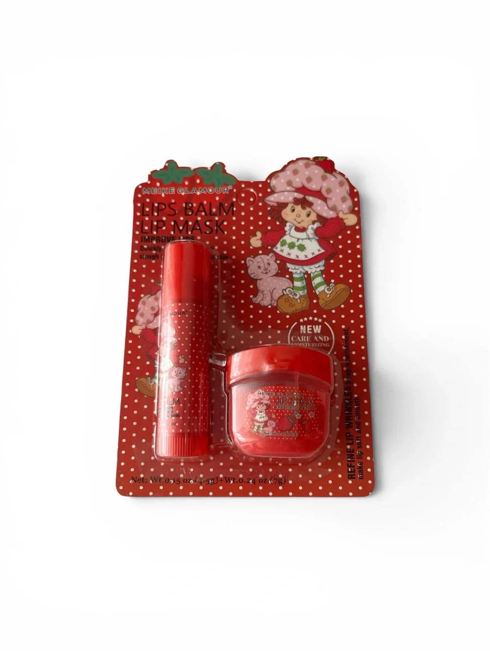 🍓 Strawberry Shortcake Lip Balm & Lip Mask Set Bundle 2 Pack New Sealed
